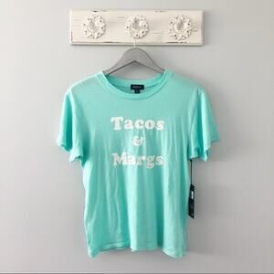 Wildfox Tacos & Margs Happy Hour Keke Tee Shirt NEW